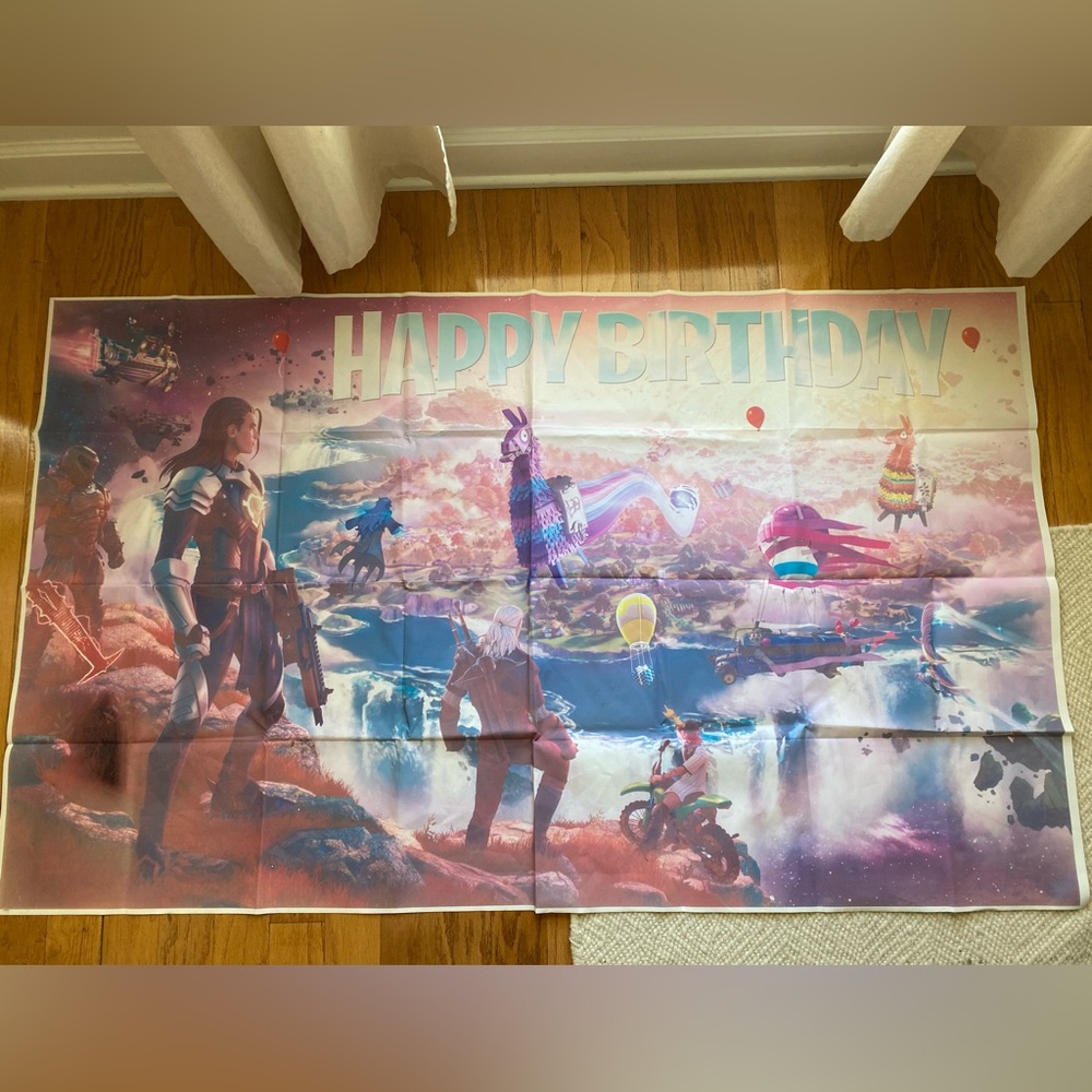 Fortnite Battle Royal Birthday Banner